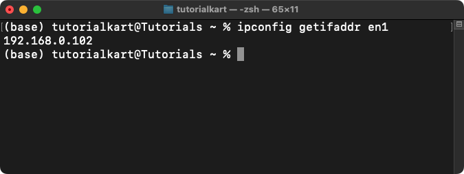 Check Your IP Address in Mac Terminal - Internal (Local) IP Address